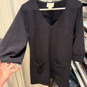 Maeve black knit dress